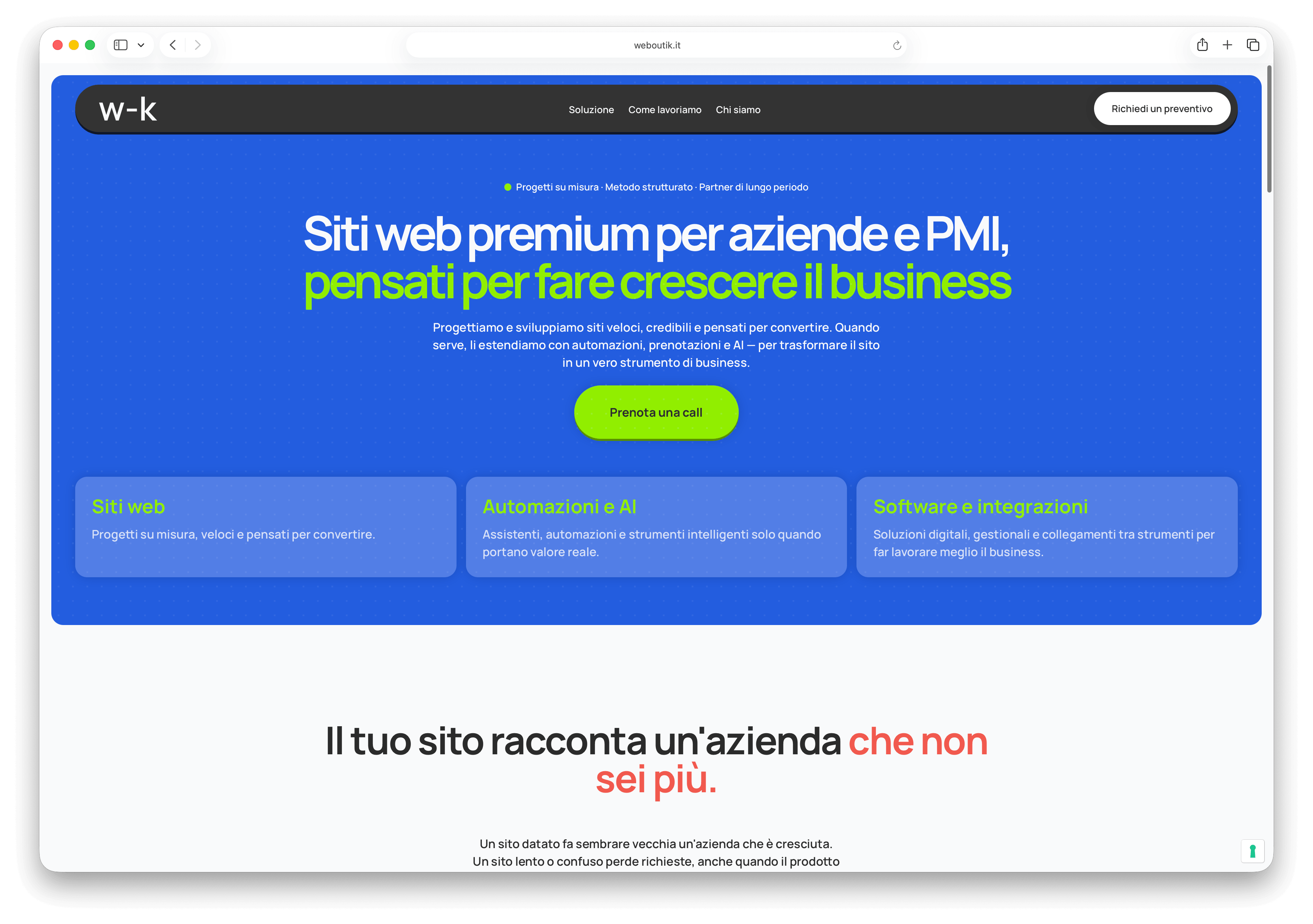 weboutik.it — rebuilt in Next.js, fast and custom.